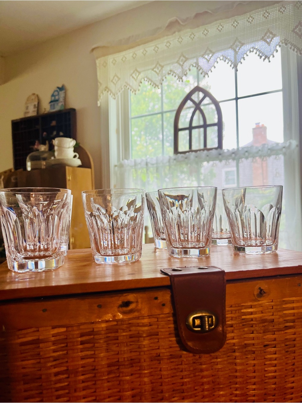 Vintage Waterford Crystal Sheila Pattern Lowball Set of 8 Perfect Gothic Etched